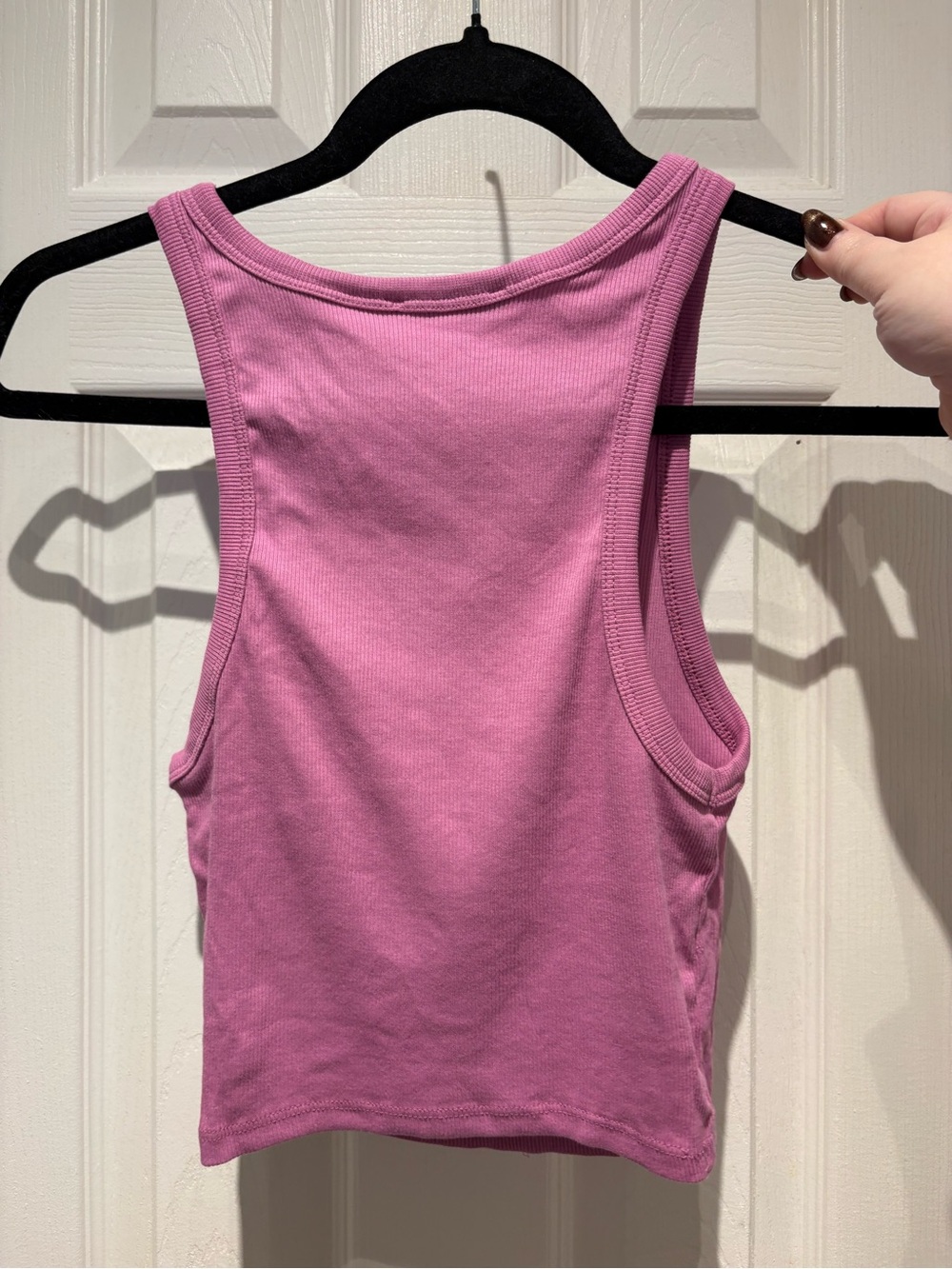 Zara Lilac Ribbed Tank Top - Picture 3 of 5